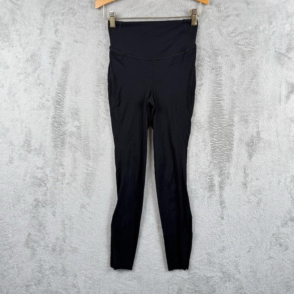 Lululemon Base Pace High Rise Tight Women 2 Black Leggings 25" Logo Running Yoga